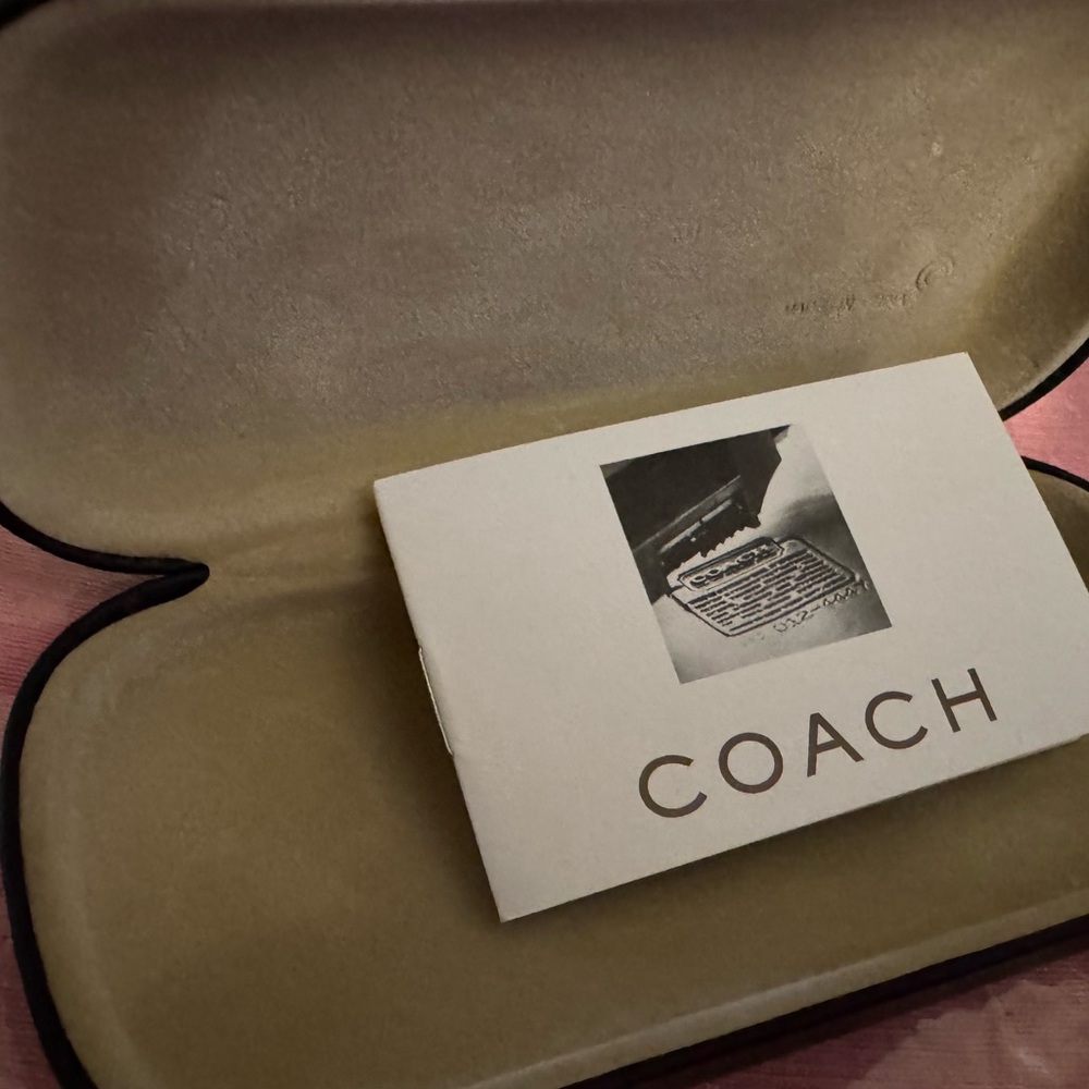 Coach Tan Eyewear Case (No eyewear)